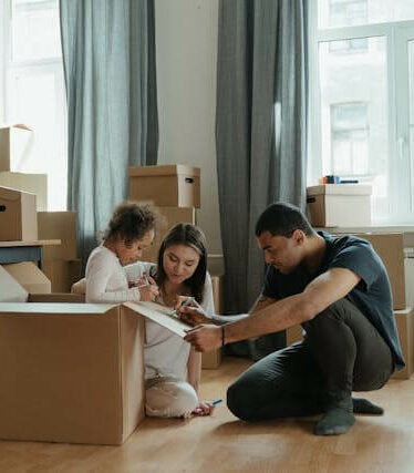 Family Unpacking After Moving